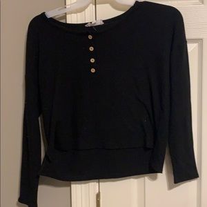 Black button up top